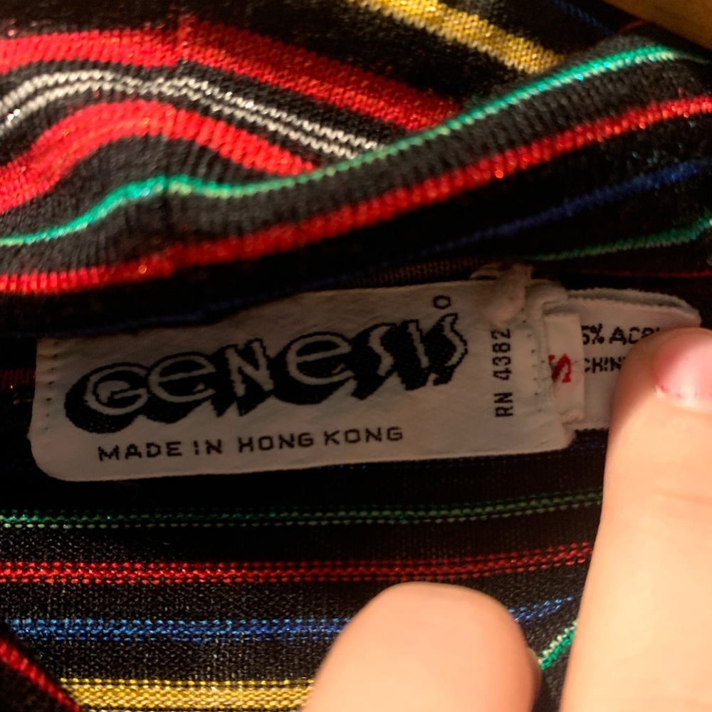 Genesis Strip 90’s Style Vintage Shirt Size S - Picture 2 of 2